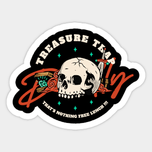 Skull Treasure Trap Sticker